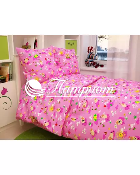 КПБ детский Овечки, розовый, бязь 125 г/м² 317-2